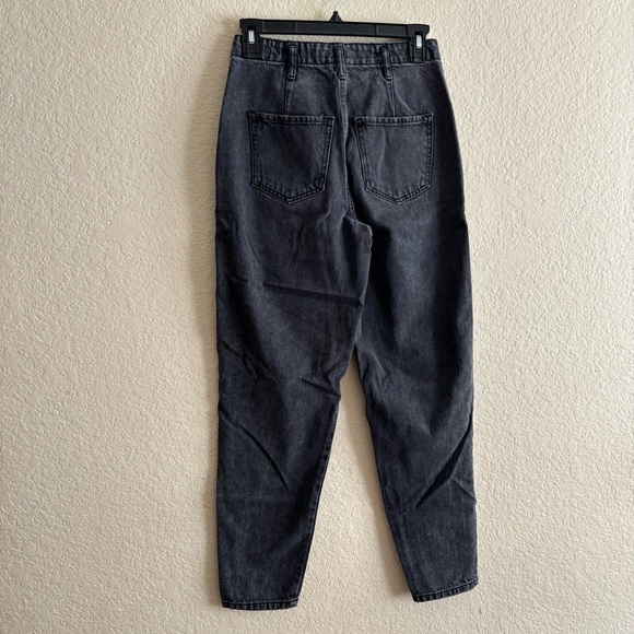 F21 Slouchy Fit black stonewash Button Fly womens jeans Size 25 - Picture 4 of 9